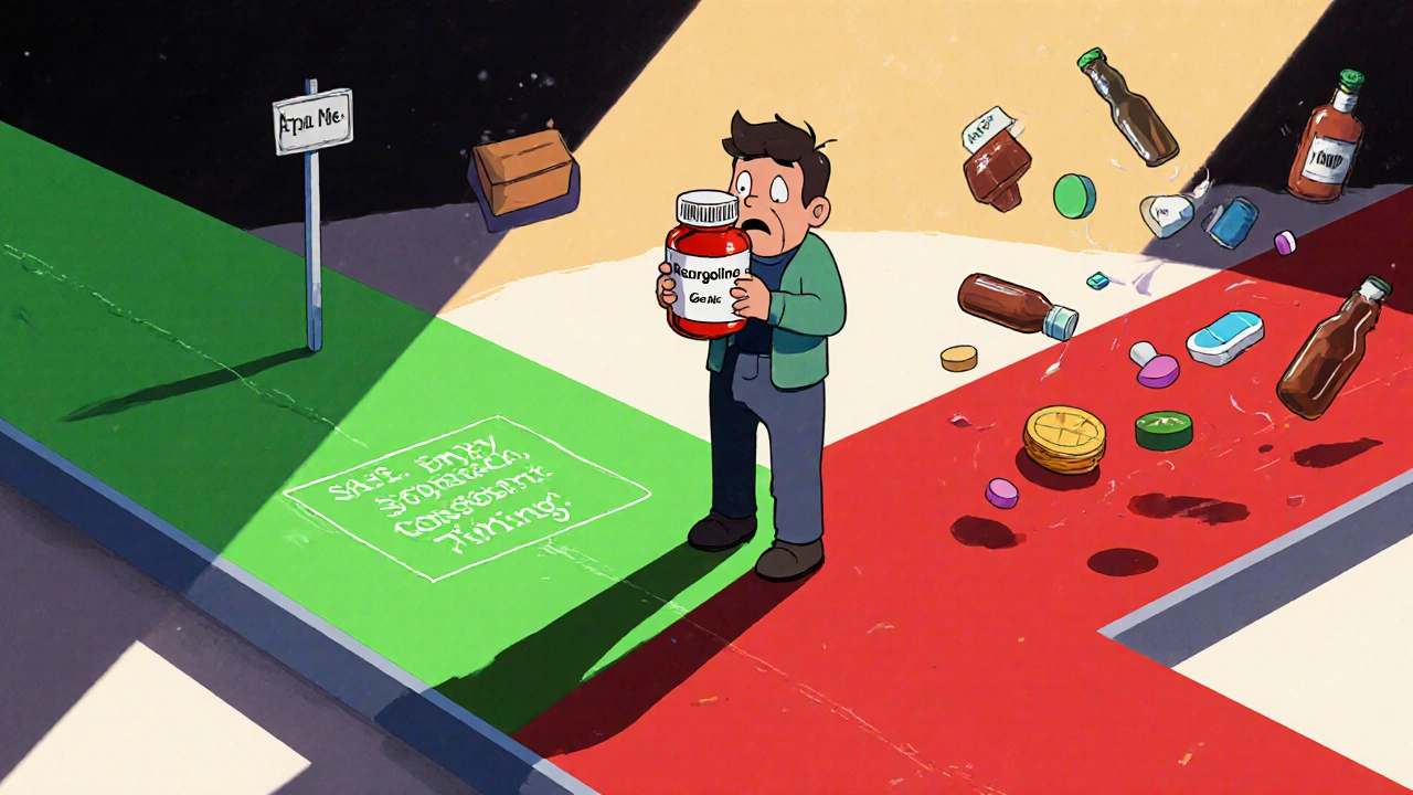 Person at a crossroads choosing safe vs dangerous paths with medication interactions