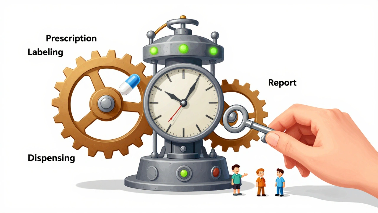 Medical system as a clockwork machine, fixed by patient&#039;s report key turning a gear.