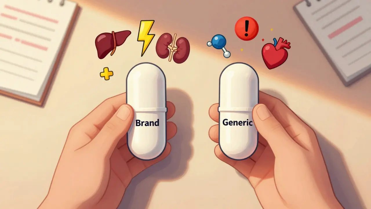 Two generic pills with different excipients causing contrasting reactions in the body